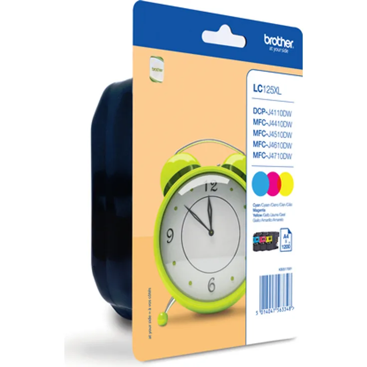 Brother Original XL-Tintenpatronen LC-125 Rainbow-Pack (cyan, magenta, gelb) (für Brother DCP-J4110DW, MFC-J4410DW, MFC-J4510DW, MFC-J4610DW, MFC-J4710DW, MFC-J6520DW, MFC-J6720DW, MFC-J6920DW)
