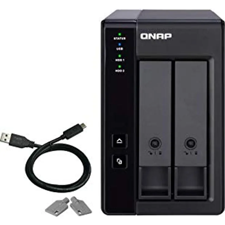 Qnap TR-002 Festplattengehäuse mit 2 Einschüben 2 Bay