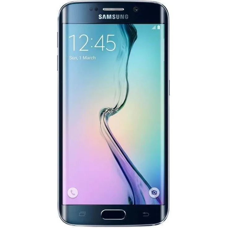 Samsung Galaxy S6 Edge Smartphone 12,95cm (5,1 Zoll) Super-AMOLED-Display, 64GB interner Speicher, 3GB RAM, Android, Black Sapphire