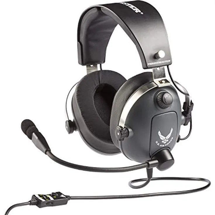 Thrustmaster T.Flight U.S. Air Force Edition (Gaming-Headset, 50mm Treiber, abn. Richtmikrofon, Memoryschaum m. Gelkissen, PS4 - Xbox One - PC)
