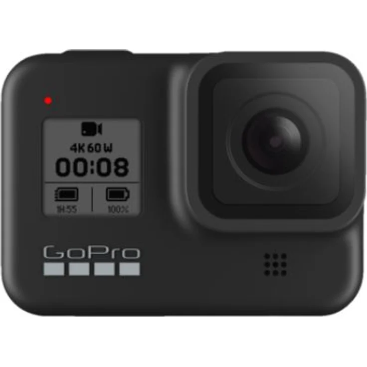 GoPro HERO8 Black - wasserdichte 4K Action-Cam (12 MP, 4K-Video (60 fps), Bildstabilisator/Autofokus, Hypersmooth 2.0, Gesichtserkennung/Live-Video/Sprachsteuerung, wasserdicht bis 10 m, GPS/WLAN/BT), schwarz – Bild 1