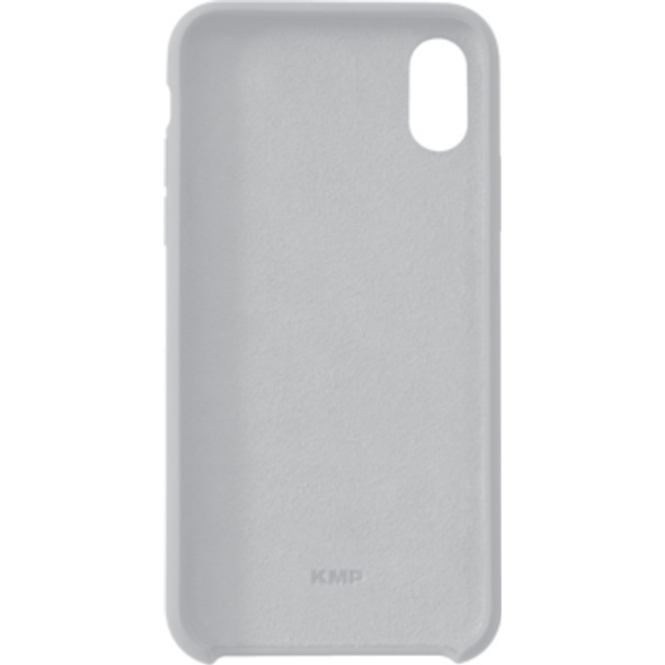 KMP Handyhülle für iPhone X - grau - Velvety Premium - Schützhülle - extra stabil & leicht - Silicone Case