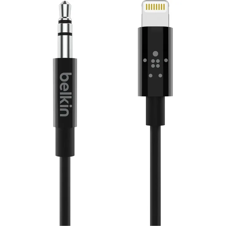 Belkin MixIT Lightning auf 3,5 mm AUX Kabel, 0,9 m, Audiokabel, schwarz