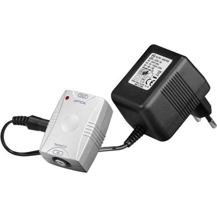 Digital Audio Konverter koaxial Cinch In - Toslink optisch Out Adapter