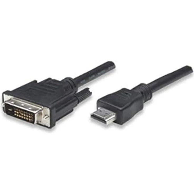 HDMI zu DVI-D Anschlusskabel, schwarz, 1,8 m (ICOC-HDMI-D-018)