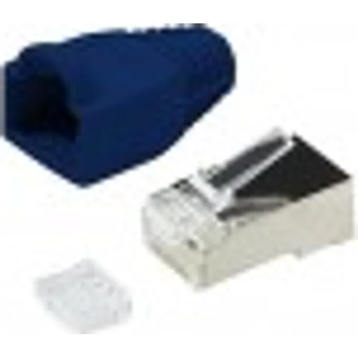 20 x CAT5e RJ45 Patchkabel Modular Crimp Stecker geschirmt blau CAT 5e Netzwerk