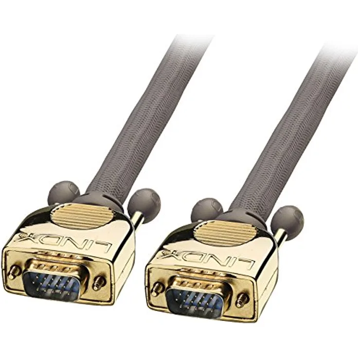 Lindy Premium Gold - VGA-Kabel - HD-15 (M) - HD-15 (M) - 30,0m - Flügelschrauben - Anthrazit (37826)