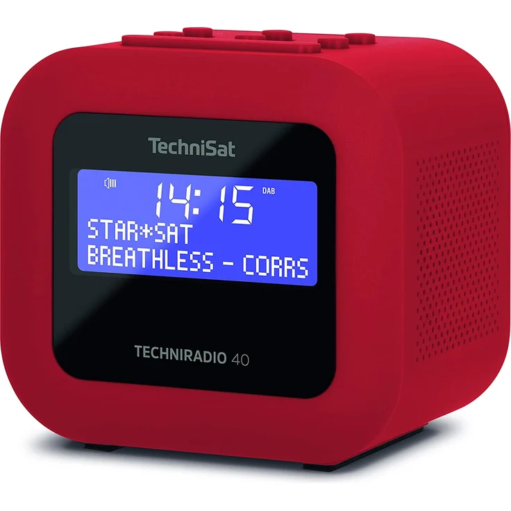TechniSat TECHNIRADIO 40 Radiowecker mit Wecker, LCD-Display, rot – Bild 2
