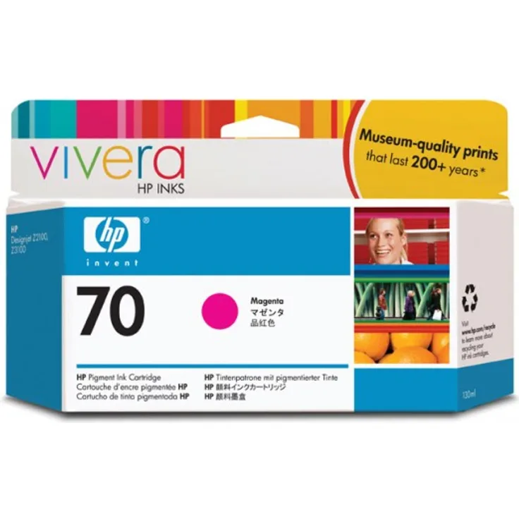 HP 70 Magenta DesignJet Tintenpatrone, 130 ml