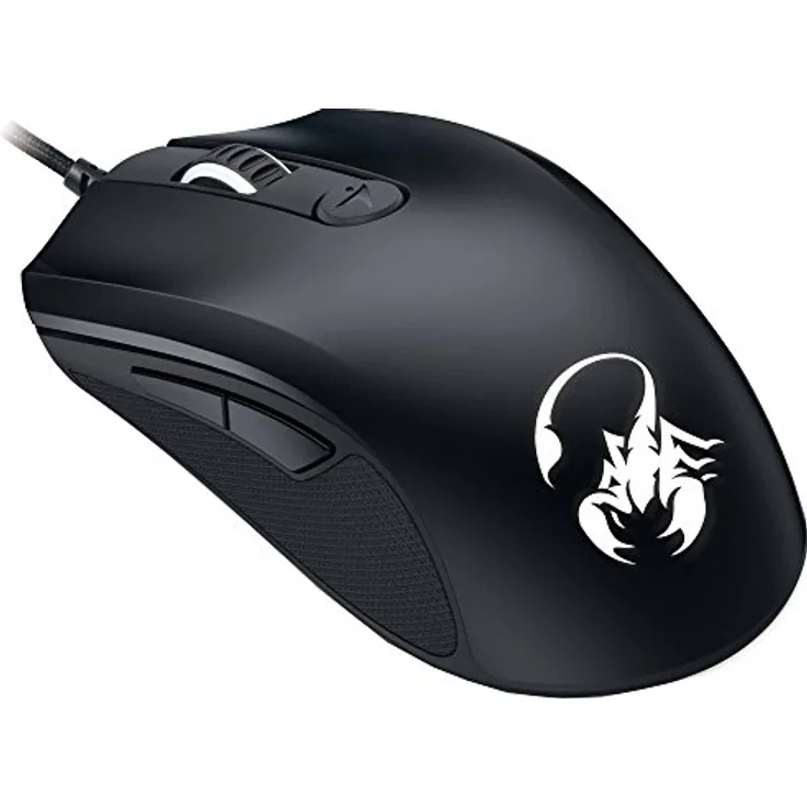Scorpion M8-610 Black Gamingmaus 6-Tasten 100 und 8200 DPI Hintergrundbeleuchtung 5 Profile je 10 Makros 2m textilummanteltes Kabel