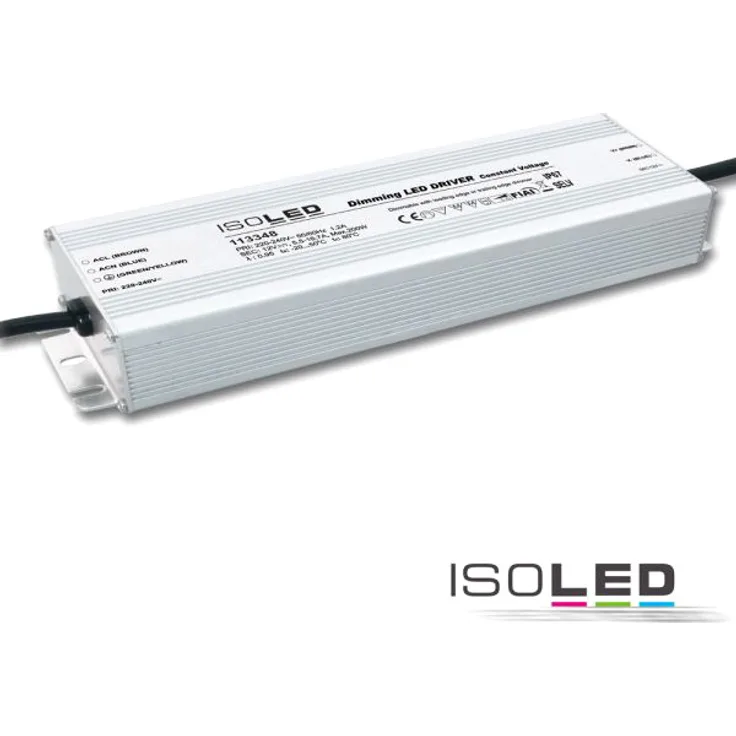 ISOLED LED Trafo 12V-DC, 0-200W, IP67, dimmbar, SELV