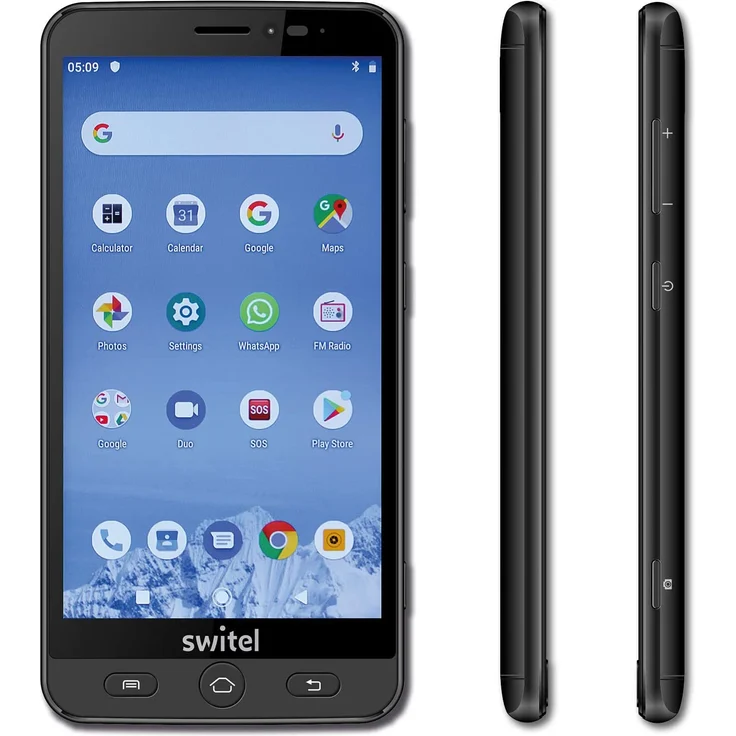 Switel VS700 Android Smartphone 5,5 Zoll Display, mit SOS-Notruftaste, Hörgerätekompatibel, Klingelton- und Lautstärkeverstärkung, 13MP/8 MP Kamera, Schwarz – Bild 4