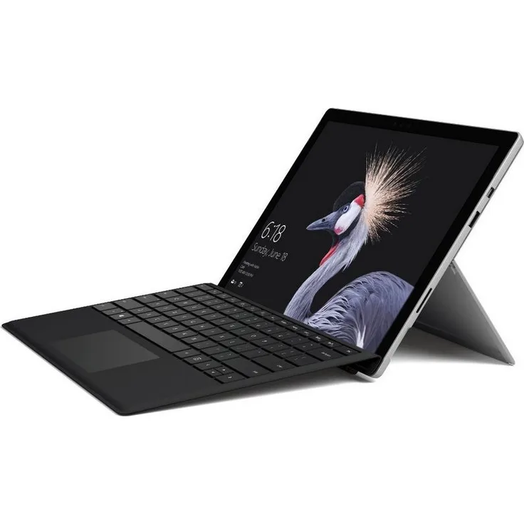 Microsoft Surface Pro (12,3 Zoll) (Intel Core i5, 4 GB RAM, 128 GB SSD, Windows 10 Pro) silber, ohne Stift + Surface Pro Type Cover schwarz