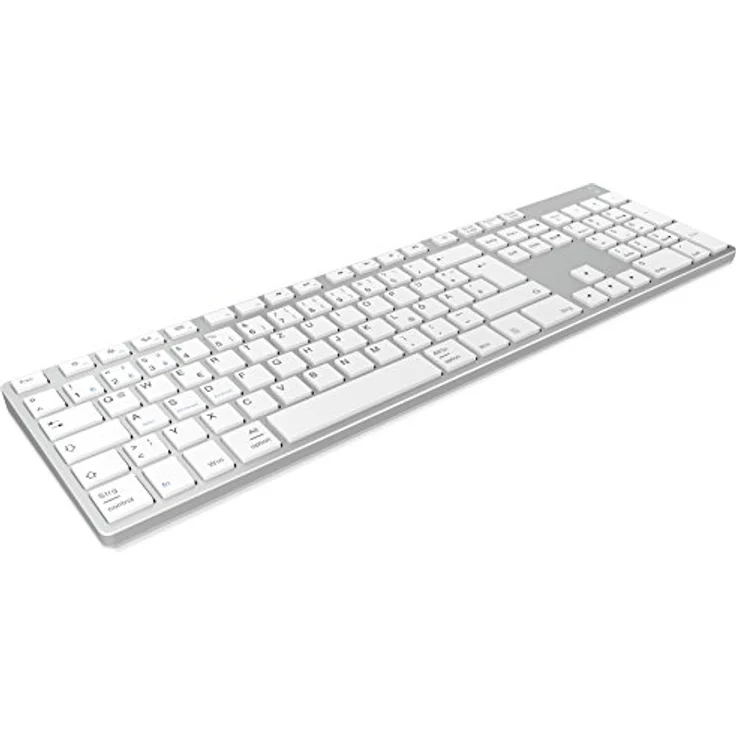 RaidSonic KeySonic KSK-8022BT - Tastatur - kabellos - Bluetooth 3.0 - QWERTZ - Deutsch - Silber (60395) – Bild 1