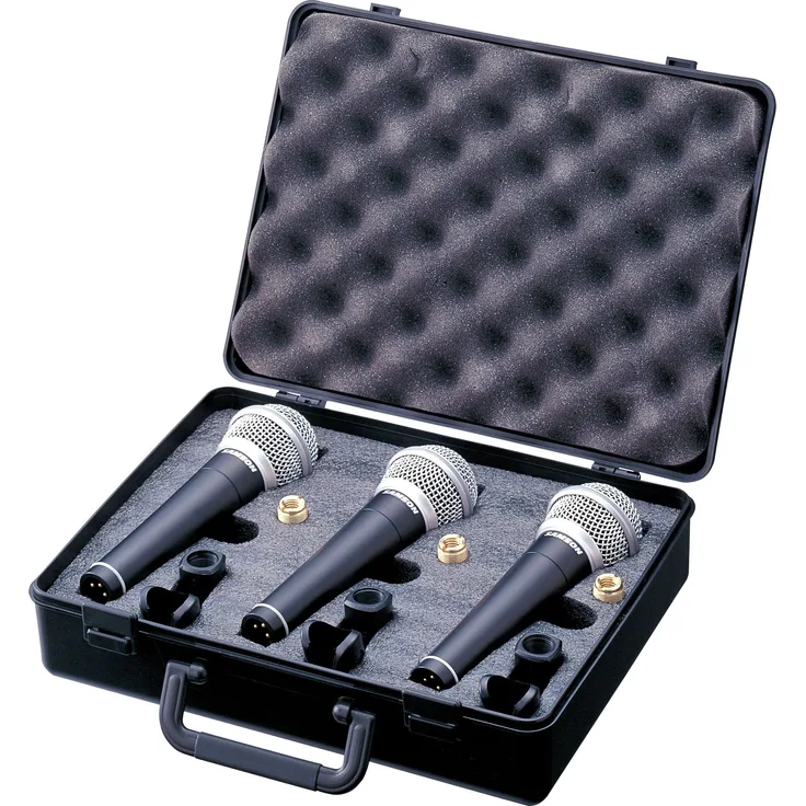 Samson R21 Pack mit 3 dynamischen Mikrofonen (Nieren), Schwarz