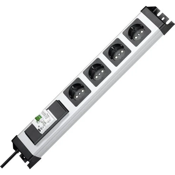 Kopp 228120012 Powerversal Steckdosenleiste 4-fach mit FI-LS Schalter