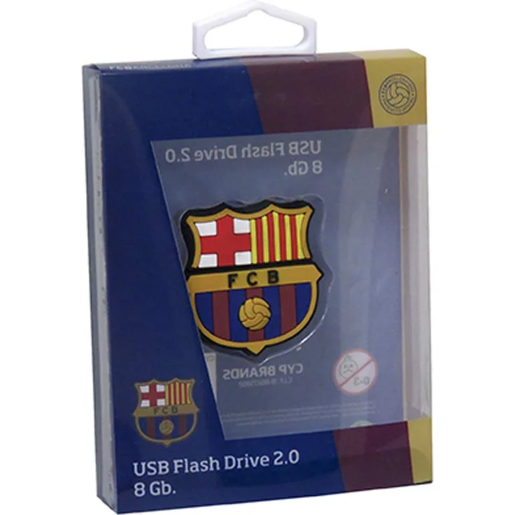 FCB FC Barcelona USB-11-BC Pendrive Rubber Wappen, 16 GB