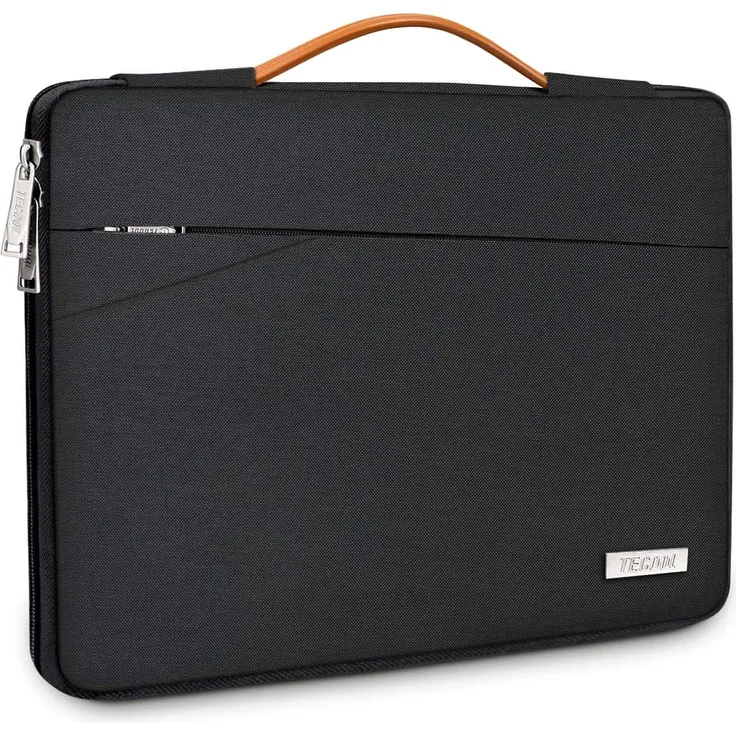TECOOL 15-15.6 Zoll Laptop Hülle Tasche Notebook Aktentasche Tragetasche Stoßfestes Schutzhülle mit Fronttasche für Acer/Asus/Dell/HP/Huawei/Lenovo/Samsung Laptops Notebooks, Schwarz