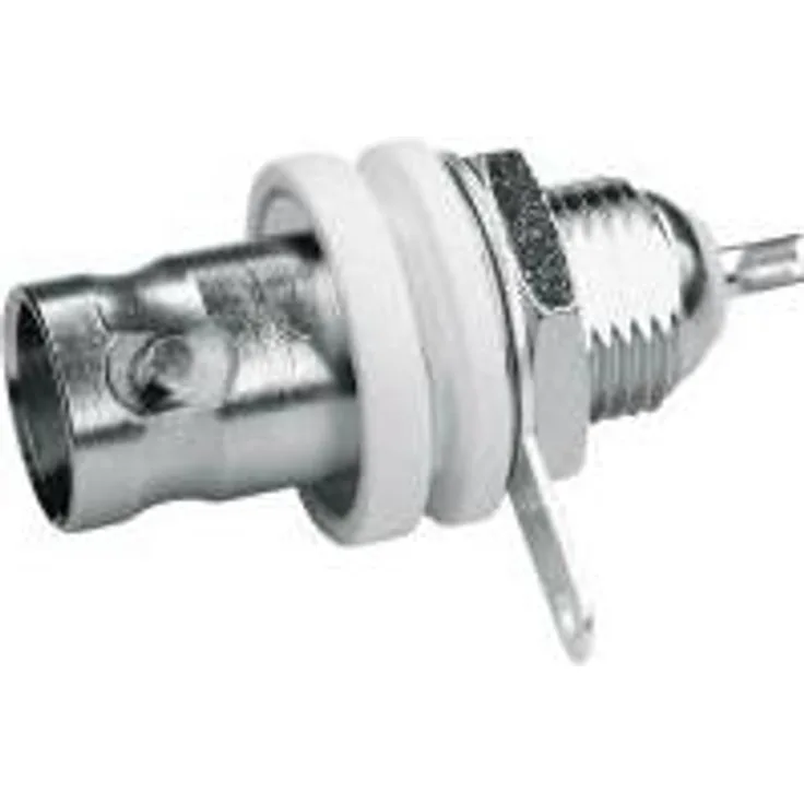 Telegärtner BNC-Einbaubuchse, isoliert 50 Ohm, mit Isolierscheiben weiß, Z03 - 1 Stück (J01001B1222)