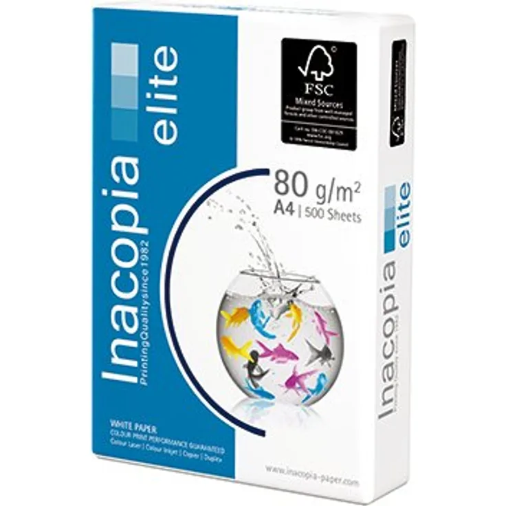 Inacopia 0117 080 19 00 2 Multifunktionspapier Elite, A3, holzfrei, 80 g/qm, 500 Blatt, weiß