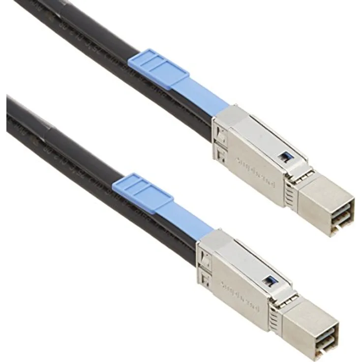 Adaptec ACK-E-HDmSAS-HDmSAS-2M - Serial Attached SCSI (SAS)-Kabel (2 m, SFF-8644, SFF-8644, Male Connector-Male Connector, Schwarz)