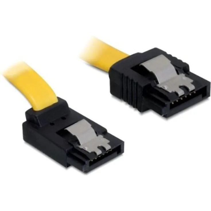 DeLOCK Cable SATA - SATA-Kabel - Serial ATA 150/300/600 - 7-poliges SATA - bis - 7-poliges SATA - 20cm - 90-Grad-Anschluss, verriegelt (82799)