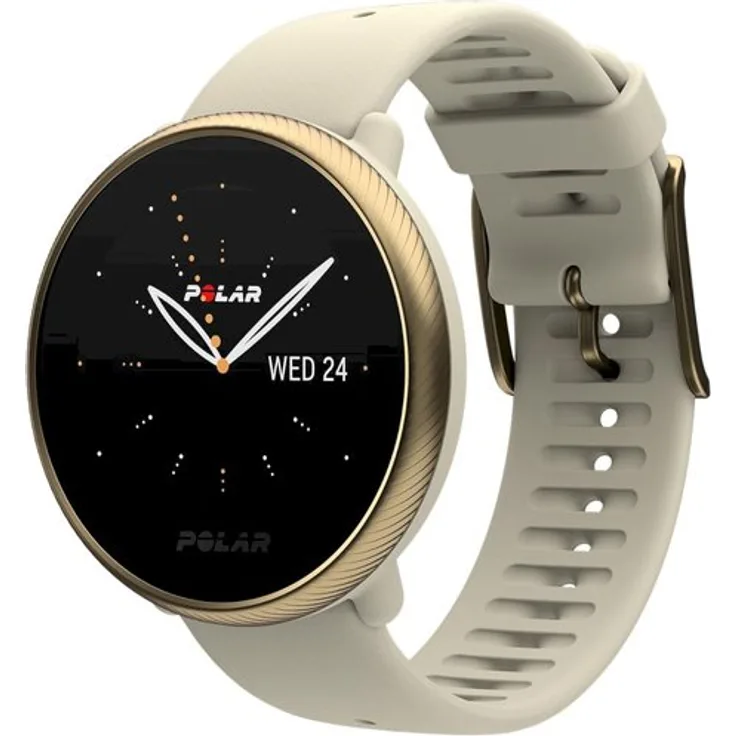 Polar IGNITE 2 GPS Fitness-Tracker Unisex, Einheitsgröße, Edelstahlgehäuse, Gold Champagne (90085185)