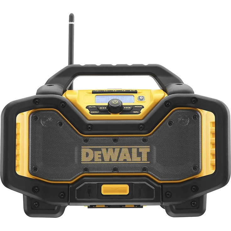 DeWalt DCR027 Baustellenradio mit Bluetooth, spritzwassergeschützt, schwarz, gelb – Bild 2