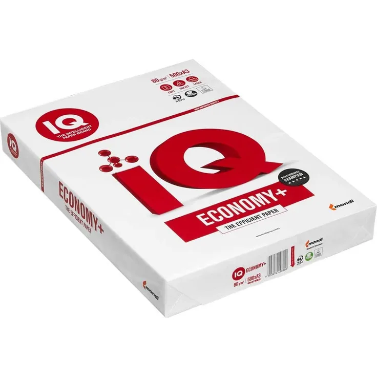 IQ Kopierpapier ECONOMY+ DIN A3 80 g-qm 500 Blatt