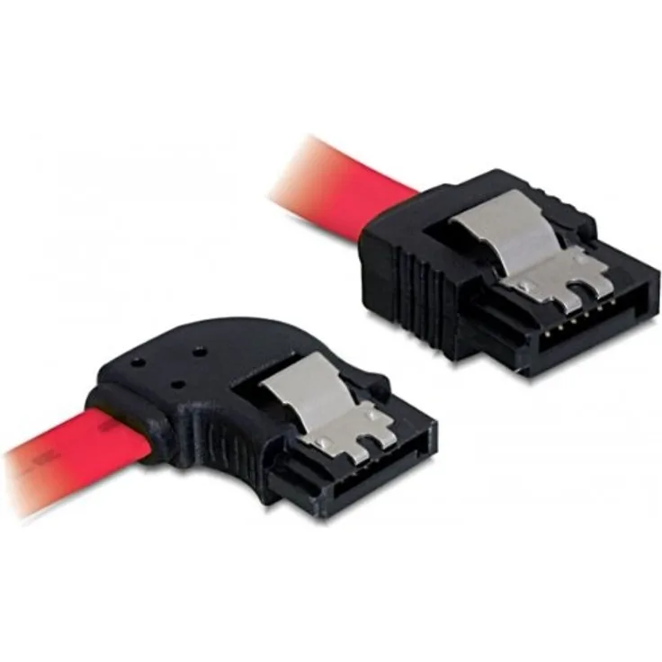 DeLock SATA 3 GB-S Kabel gerade auf Links gewinkelt 50 cm rot