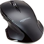AmazonBasics - Ergonomische kabellose Maus mit Schnell-Scrolling, normale Größe