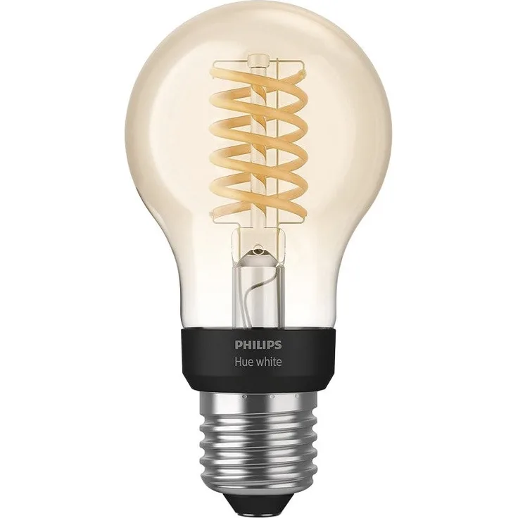 Philips Hue White Filament E27 LED Lampe, dimmbar, warmweißes Licht, steuerbar via App, kompatibel mit Amazon Alexa (Echo, Echo Dot)