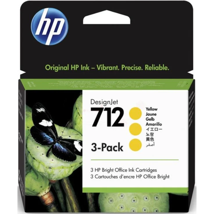 HP 712 3-PACK 29-ML YELLOW – Bild 1