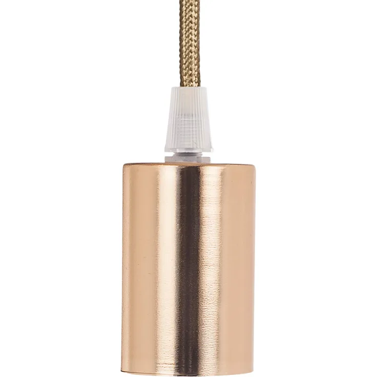 Smartwares Kreative Pendelleuchte mit Roségold Finish, Retro Deckenleuchte für E27 Leuchtmittel, Metall, Grau, 9,5 x 9,5 x 13,5 cm