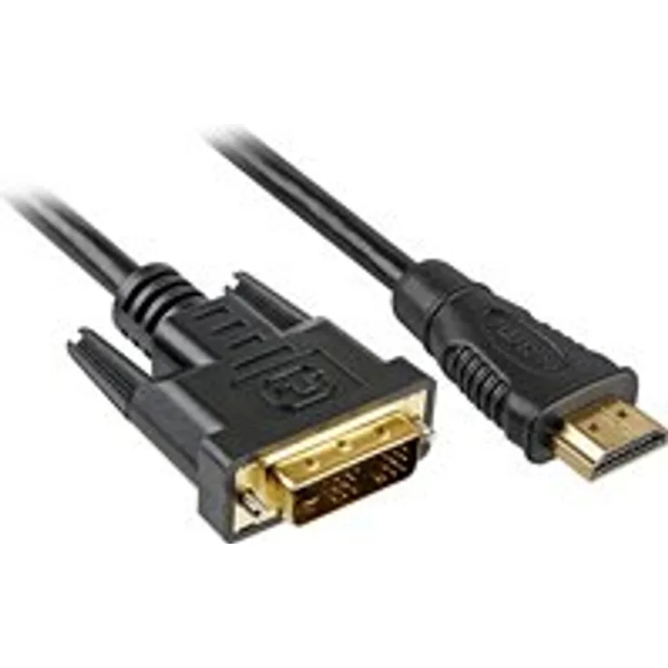 Sharkoon HDMI auf DVI-D Kabel 19-polig 5m schwarz
