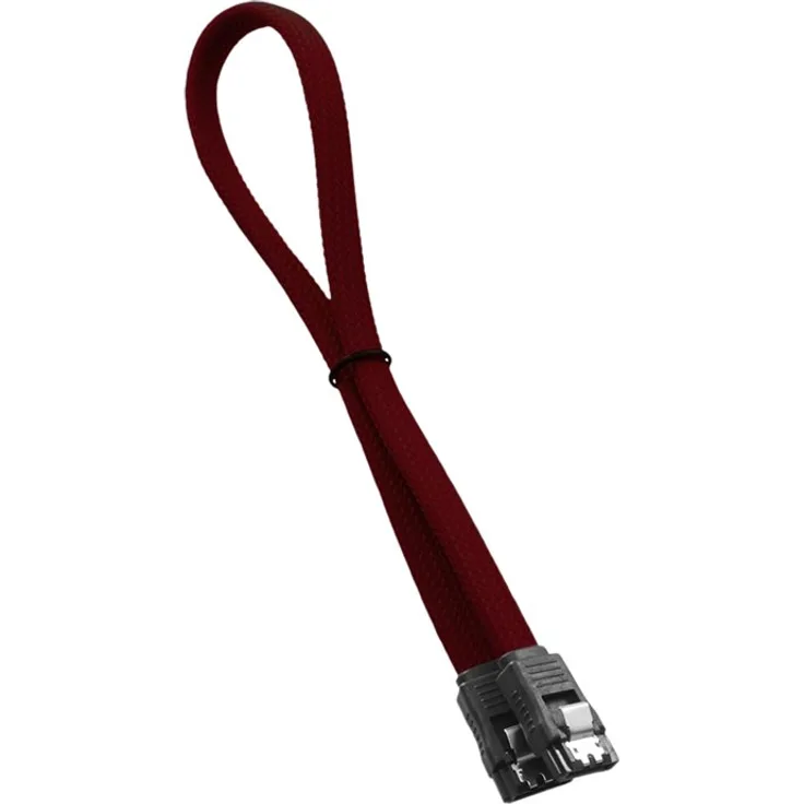 CableMod ModMesh - SATA-Kabel - Serial ATA 150/300/600 - SATA (W) bis SATA (W) - 30cm - Blood Red (CM-CAB-SATA-N30KBR-R)