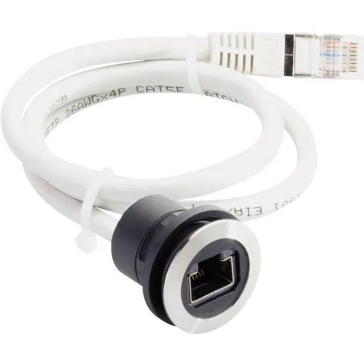 Schlegel RJ45-Einbaubuchse Buchse, Einbau, Stecker, gerade RRJ_RJ45_SW_150CM Schwarz 1855 1St.