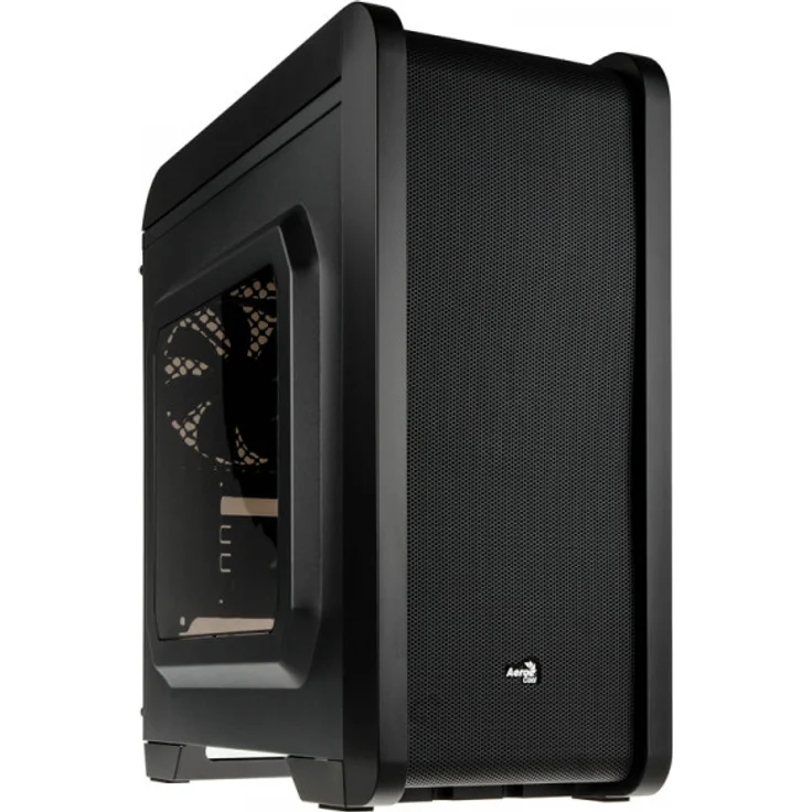 Aerocool QS240, ATX-PC-Gaming-Box, 12-cm-Lüfter auf der Rückseite, Schwarz - Preisvergleich – Bild 1