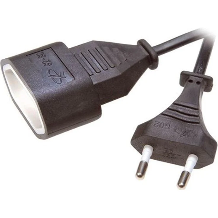 Vivanco EV3S Euro Verlängerung (Eurostecker - Eurokupplung) 3,0m schwarz