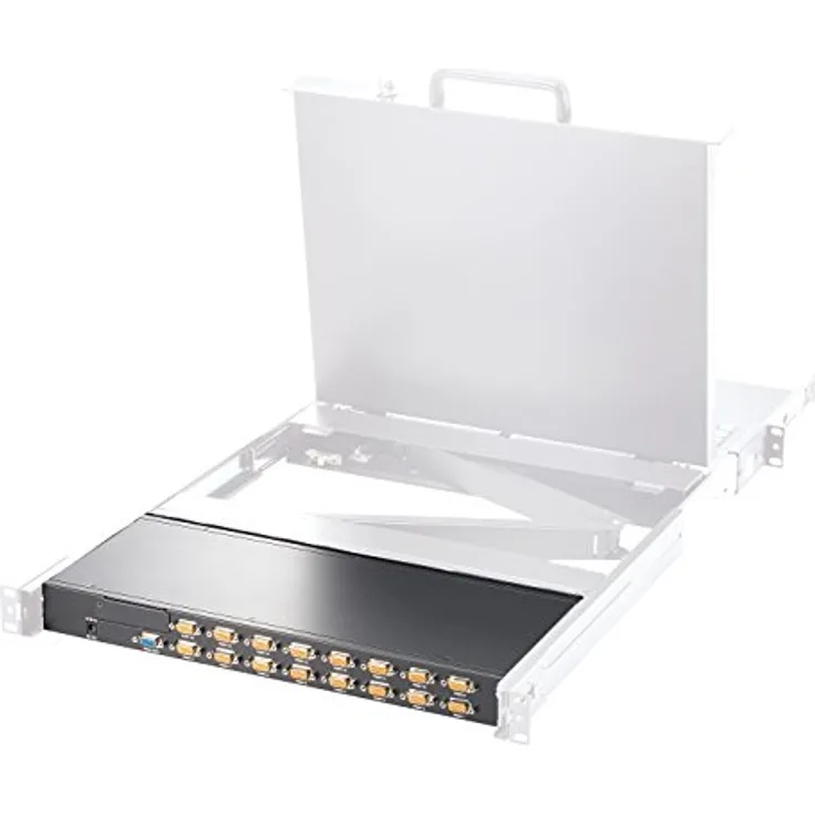 ROLINE 14013225 KVM Umschalter VGA, 1 User 16 PCs (PS-2 und USB) 48,26 cm (19 Zoll) schwarz