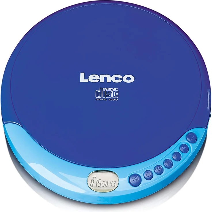 Lenco CD-011 - Tragbarer CD-Player Walkman - Diskman - CD Walkman - Mit Kopfhörern und Micro USB Ladekabel - Blau – Bild 1