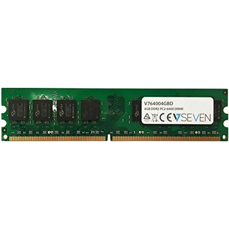 V7 V764004GBD Desktop DDR2 DIMM Arbeitsspeicher 4GB (800MHZ, CL5, PC2-6400, 240pin, 1.8 Volt)