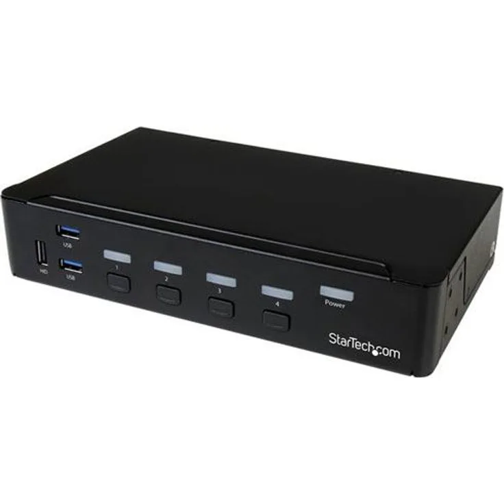StarTech 4 Port DisplayPort KVM Switch - USB 3.0 Hub - 4K 30Hz (SV431DPU3A2)