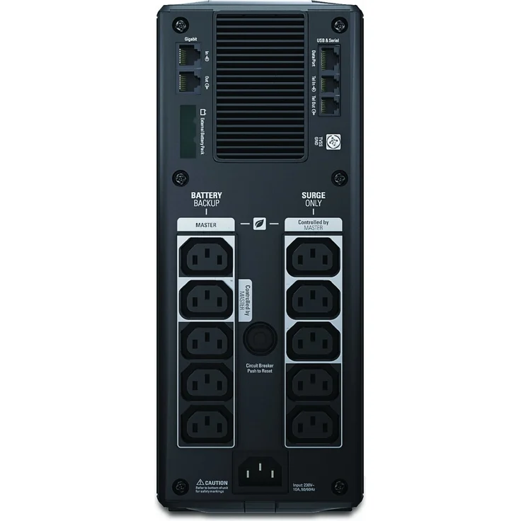 APC Back UPS PRO - BR1500GI - USV 1500VA Leistung (Stromparfunktion, IEC - Kaltgeräte Ausgänge, Multifunktionsdisplay, inkl. 150.000 Euro Geräteschutzversicherung) – Bild 3