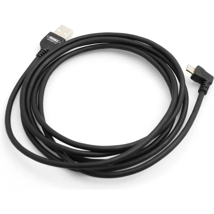 System-S Micro USB 2.0 Datenkabel, Ladekabel 200 cm 90 Grad gewinkelt Links Winkelstecker – Bild 1