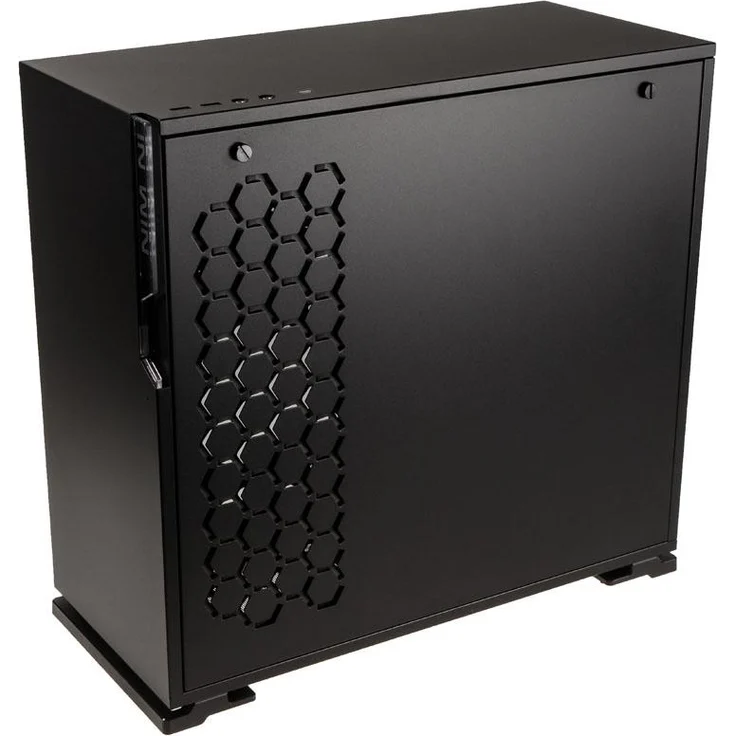 In Win 101C Midi-Tower Schwarz - Computer-Gehäuse (Midi-Tower, PC, Acrylnitril-Butadien-Styrol (ABS), SECC, Gehärtetes Glas, Schwarz, ATX,Micro ATX,Mini-ITX, Multi) – Bild 1