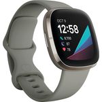Fitbit Sense Smartwatch GPS, Unisex, S/L, Aluminiumgehäuse, Silber