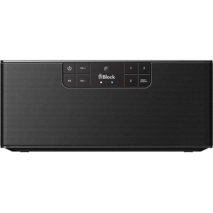 Audioblock BLOCK B Multiroom-Lautsprecher mit Alexa, Webradio, geeignet für Indoor, schwarz