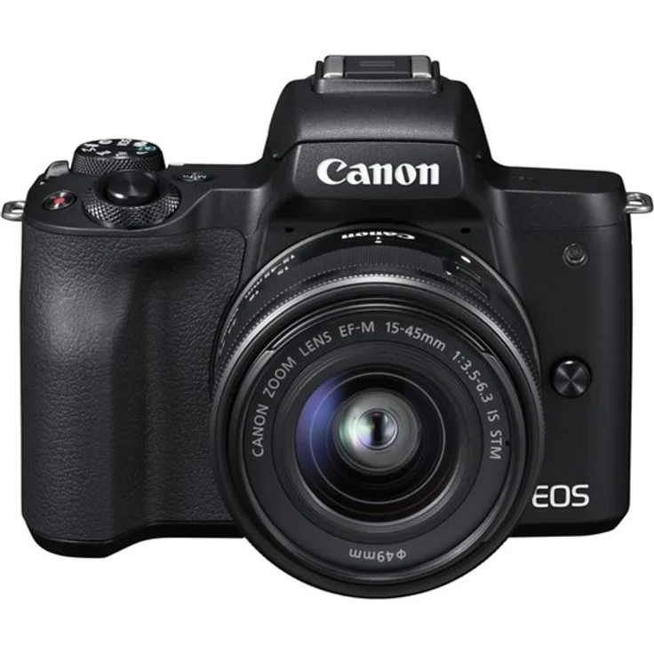 Canon EOS M50 spiegellose Systemkamera mit Objektiv EF-M 15-45mm IS STM (24,1 MP, dreh- und schwenkbares 7,5 cm (3 Zoll) Touchscreen LC-Display, Digic 8, 4K Video, OLED EVF, WLAN, Bluetooth), schwarz – Bild 2