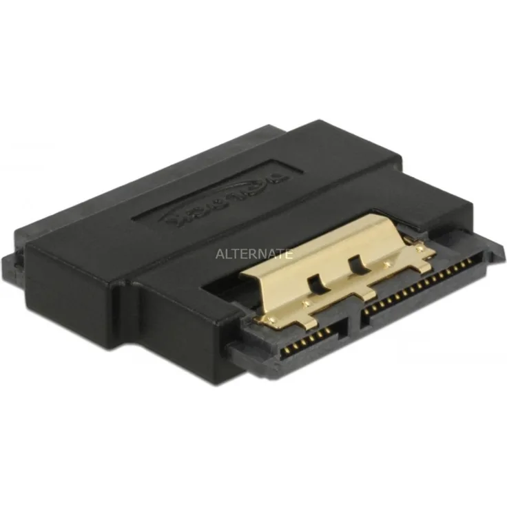 DeLOCK - SATA-Adapter - Serial ATA 150/300/600 - SATA Combo (S) bis SATA Combo (R) eingerastet - Schwarz (63945)